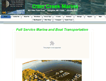 Tablet Screenshot of ottercreekmarina.com